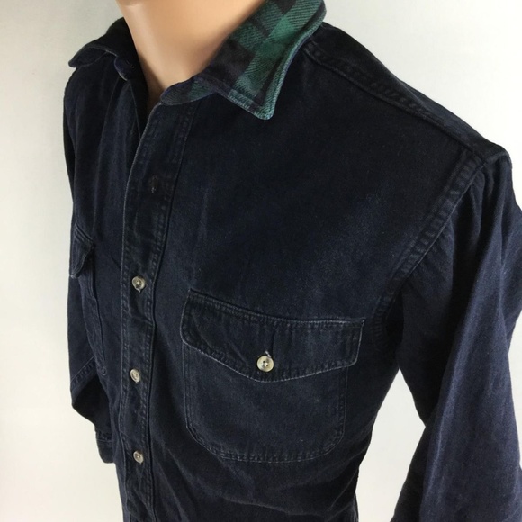 dark wash denim shirt mens